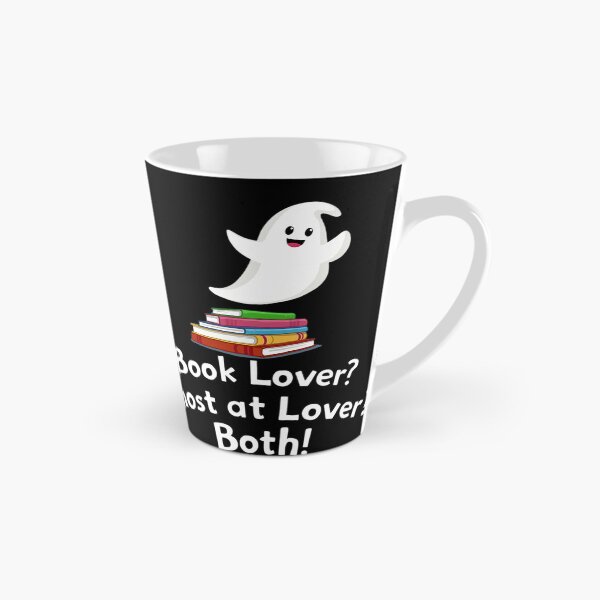 Item preview, "Book Lover? Ghost Lover? Both!" Floating Ghost with Stack of Books T-Shirt | Perfect for Halloween and Book Lovers Day designed and sold by AI-volution.