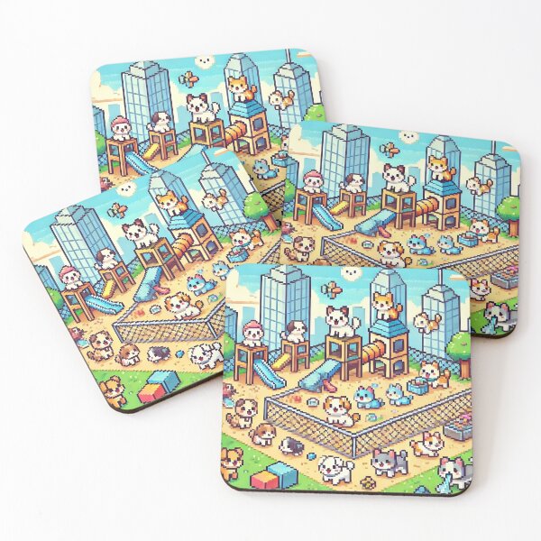 Item preview, "Pixel Puppy Playground Fun" designed and sold by RabbitDesign777.