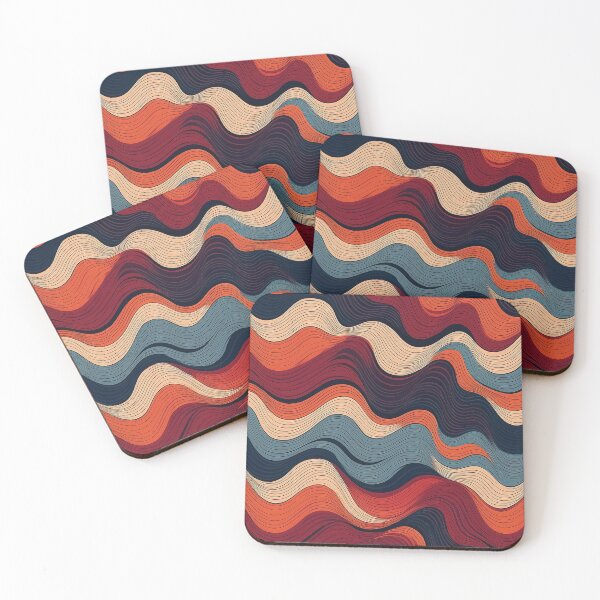 Item preview, A design of  A pattern of wavy, parallel lines in alternating bright and dark colors, creating an illusion. designed and sold by HEMRO.