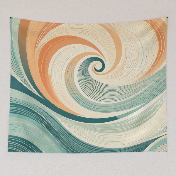 Item preview, A design of a modern swirl pattern with simplified, clean lines and a restrained color scheme. designed and sold by HEMRO.