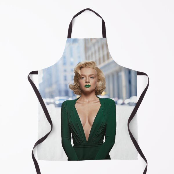 Item preview, Stunning blond woman with green lips poster designed and sold by Glamalt.