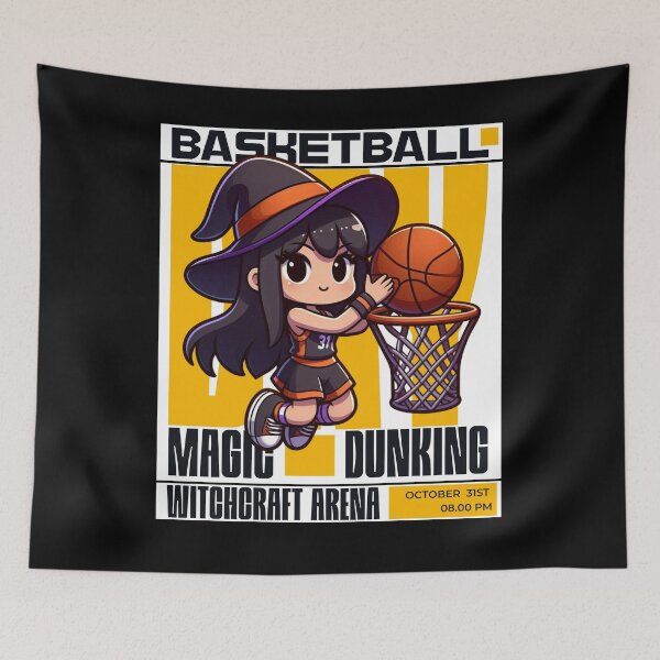Item preview, HALLOWEEN BASKETBALL DAY MAGIC DUNKING WITCHCRAFT ARENA  designed and sold by justyna-s28.