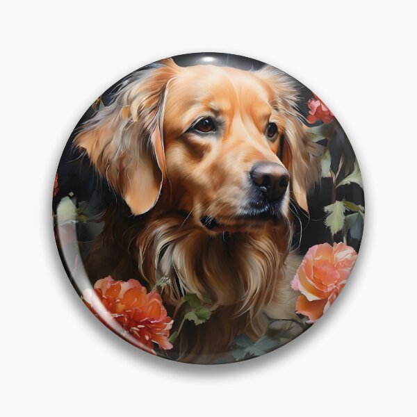 Item preview, The Special Friendship of Peony and Golden Retriever❤️ designed and sold by dogillustration.