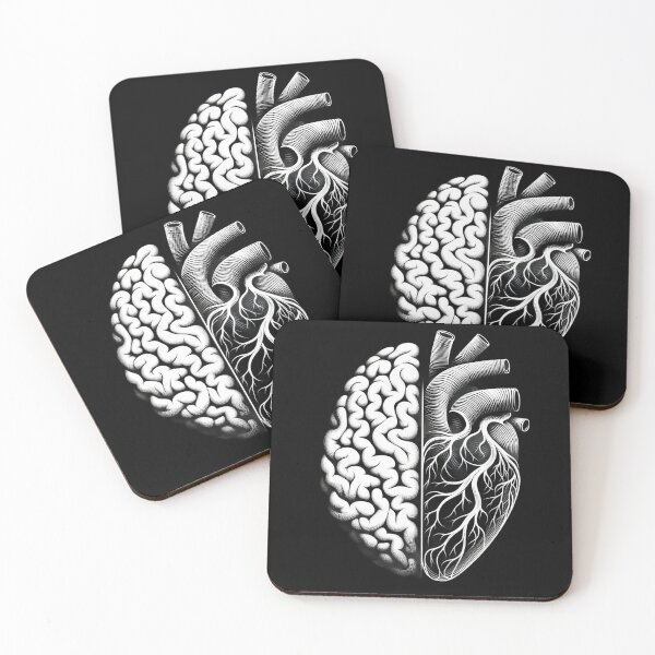 Item preview, Brain and Heart Duality Illustration designed and sold by ZetaDream.