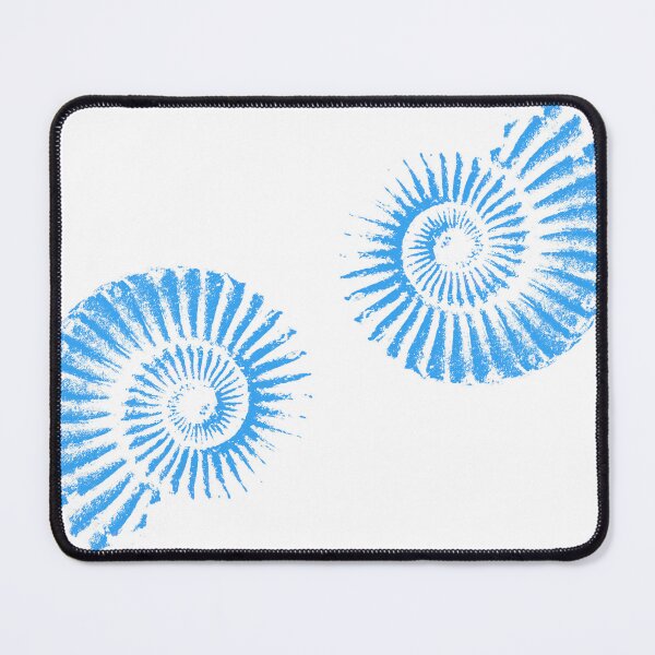 Item preview, Ammonites bright blue on white designed and sold by LisaLeQuelenec.