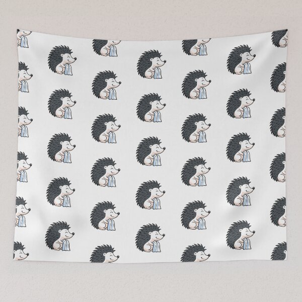 Item preview, Cute hedgehog with towel or blanket designed and sold by rasagamastore.