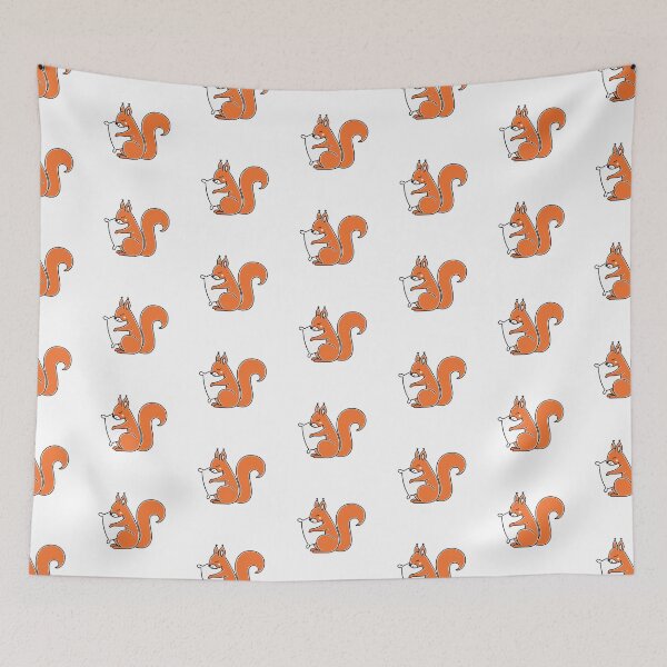 Item preview, Illustration of squirrel sleepy with pillow designed and sold by rasagamastore.