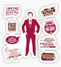 Anchorman Quotes - Funny T-Shirt - Movies - Films - Ron Burgundy Sticker