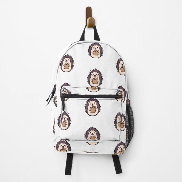 Item preview, Hedgehog holding paper bag grocery designed and sold by rasagamastore.