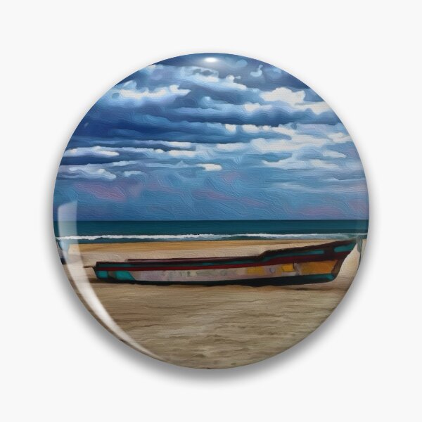Item preview, Serene Pondicherry - Boats on the seashore designed and sold by KalpisCreations.