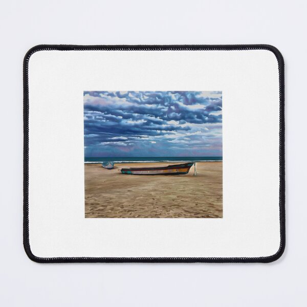 Item preview, Serene Pondicherry - Boats on the seashore designed and sold by KalpisCreations.