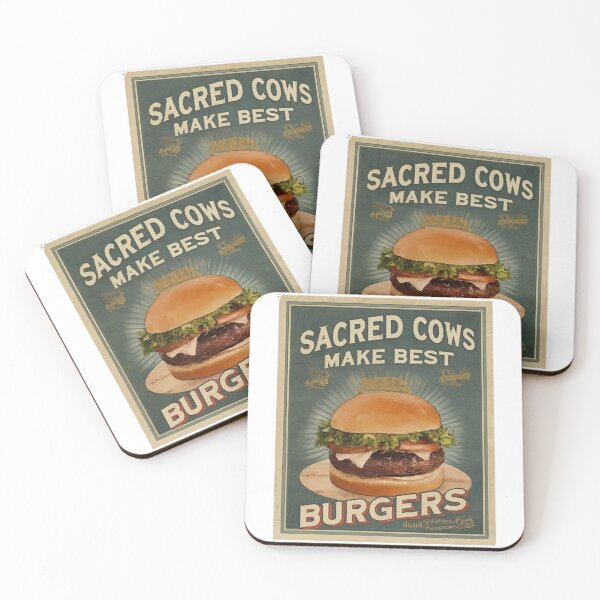 Item preview, Sacred Cows Make the Best Burgers: Vintage-Inspired Poster designed and sold by wwarner.