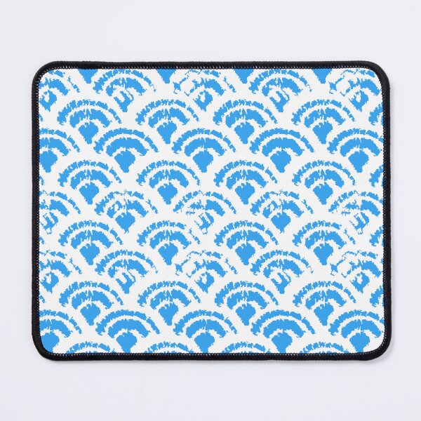 Item preview, Delicate waves white on bright blue designed and sold by LisaLeQuelenec.