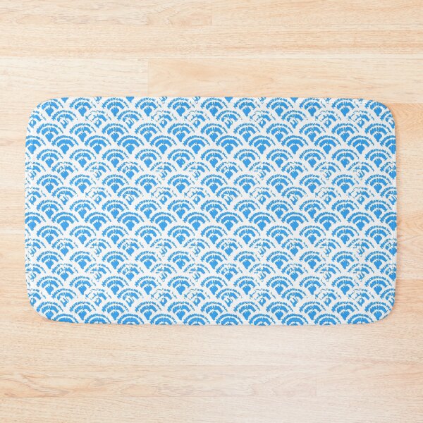Item preview, Delicate waves white on bright blue designed and sold by LisaLeQuelenec.