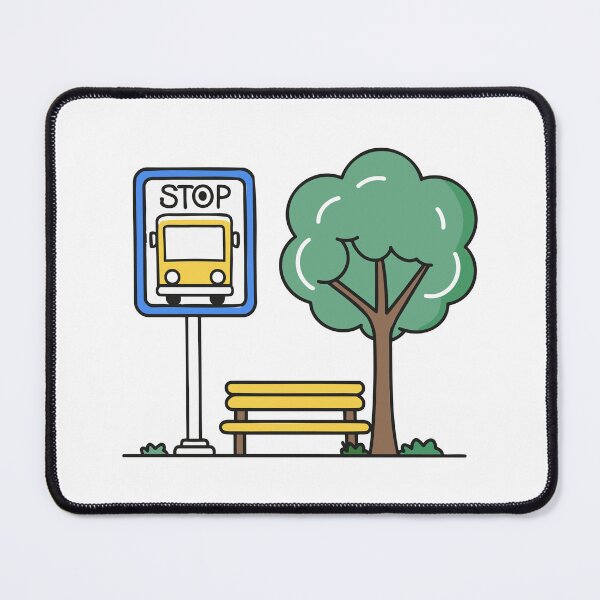 Item preview, bus stops sign in the park designed and sold by rasagamastore.