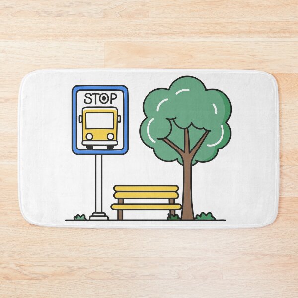 Item preview, bus stops sign in the park designed and sold by rasagamastore.