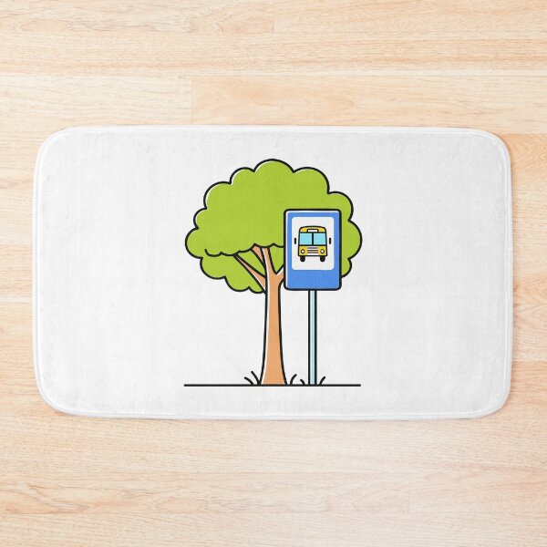 Item preview, Bus stops sign beside tree designed and sold by rasagamastore.