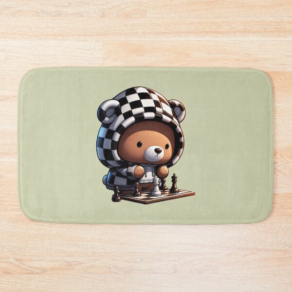 Item preview, Adorable Teddy Bear Playing Chess in Hoodie designed and sold by Kwanbaba21.