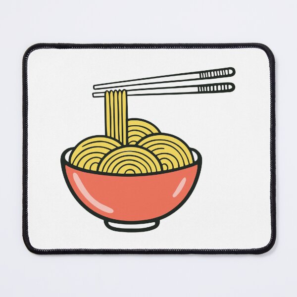 Item preview, Illustration of a bowl of noodles and chopsticks designed and sold by rasagamastore.