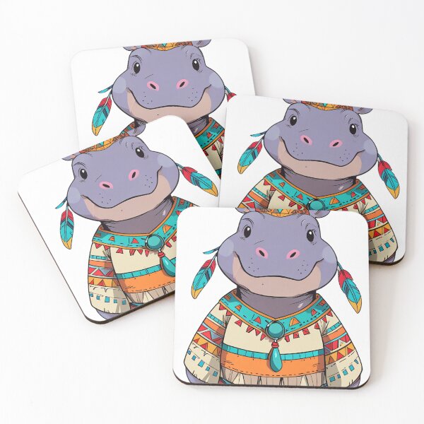 Item preview,  tribal hippo designed and sold by unimajinasi.