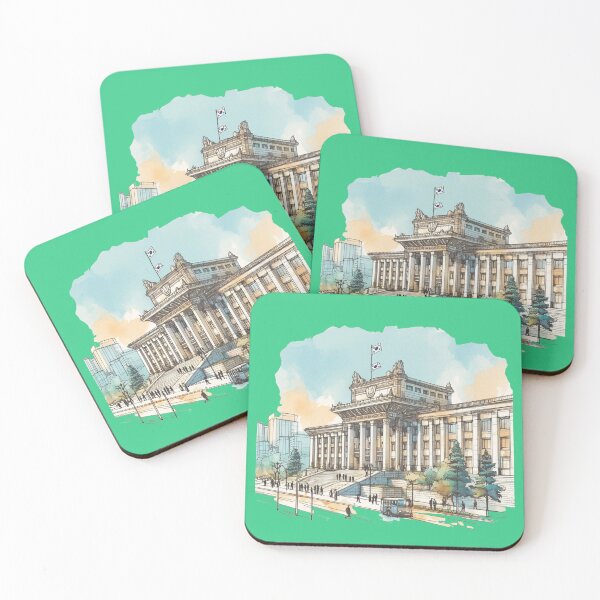 Item preview, 3D Minimalist Sketch of Korea's Central Government Building,  designed and sold by PaintMeWorld.