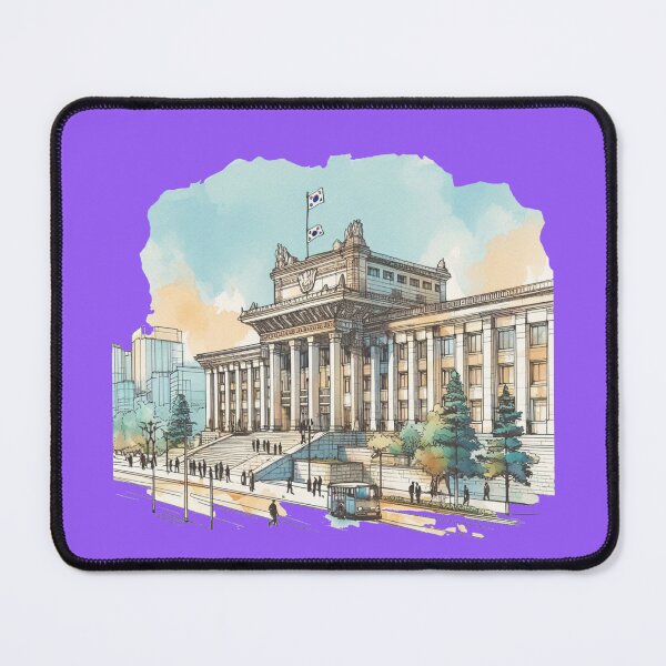 Item preview, 3D Minimalist Sketch of Korea's Central Government Building,  designed and sold by PaintMeWorld.