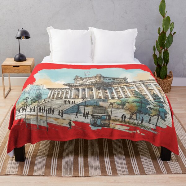 Item preview, 3D Minimalist Sketch of Korea's Central Government Building, designed and sold by PaintMeWorld.