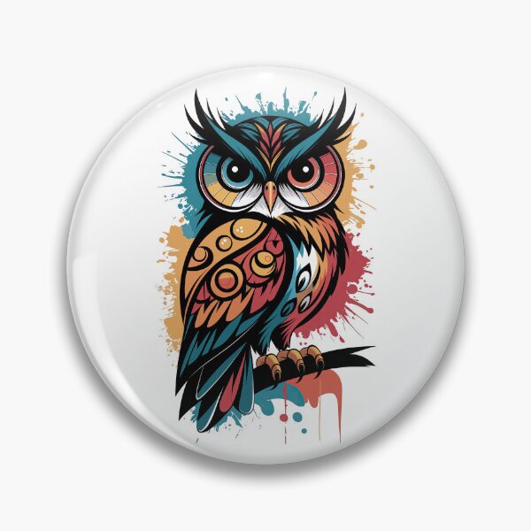 Artikelvorschau, Stilisierte Eule entworfen und verkauft von Angry Swan Designs.