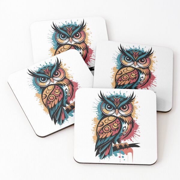 Artikelvorschau, Stilisierte Eule entworfen und verkauft von Angry Swan Designs.