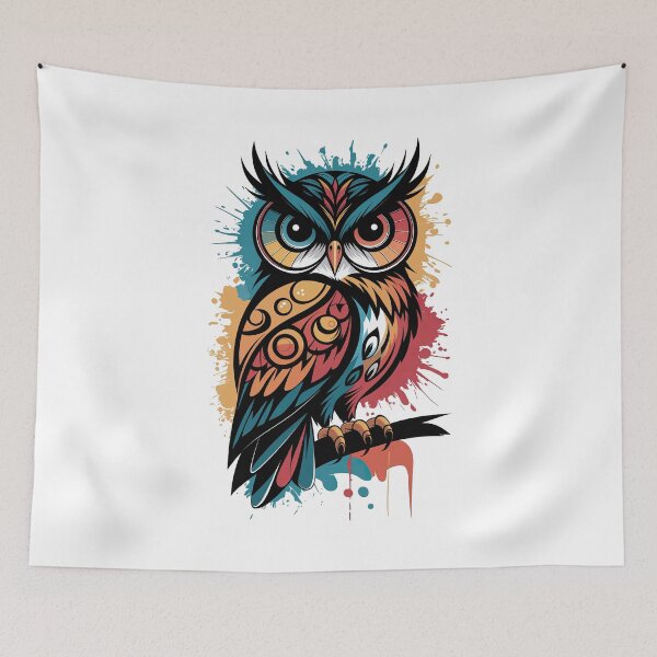 Item preview, Stylised Owl designed and sold by Angry Swan Designs.