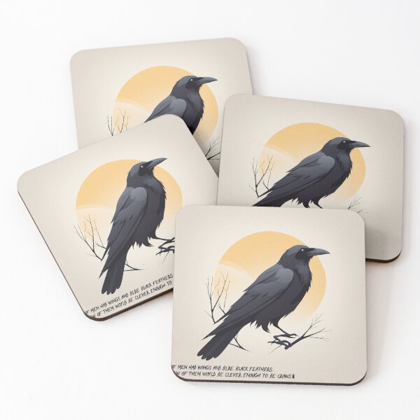 Item preview, Crow Serenity - Minimalist Elegance in Flight designed and sold by Laila-Ahmed.
