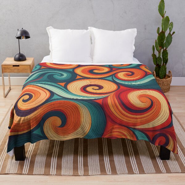 Item preview, A design of a playful swirl pattern featuring whimsical, exaggerated swirls in vibrant, contrast colors. designed and sold by HEMRO.