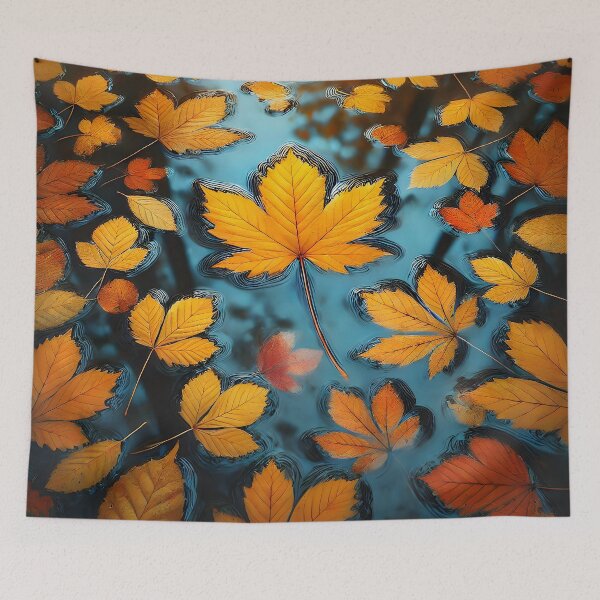 Item preview, Autumn Melody: Floating Leaves in Serenity designed and sold by Sartawsky.