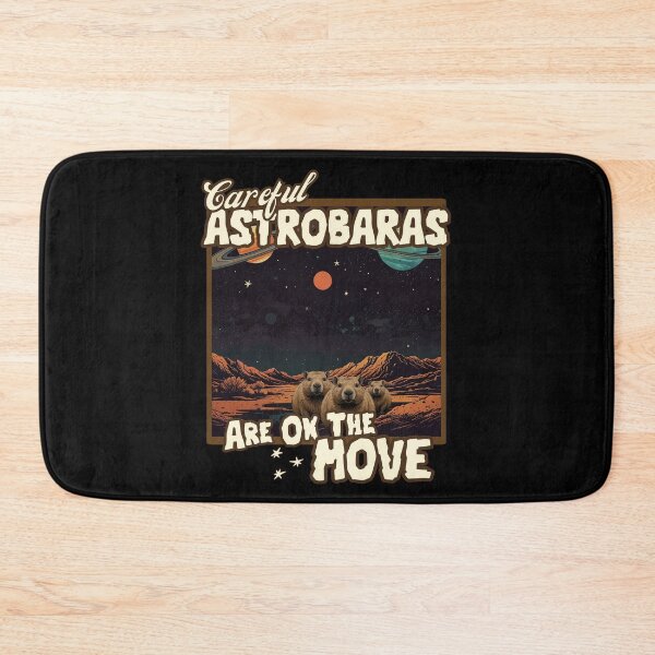 Item preview, Careful ASTROBARAS are on the MOVE funny space exploring Capybaras design designed and sold by Jt41.