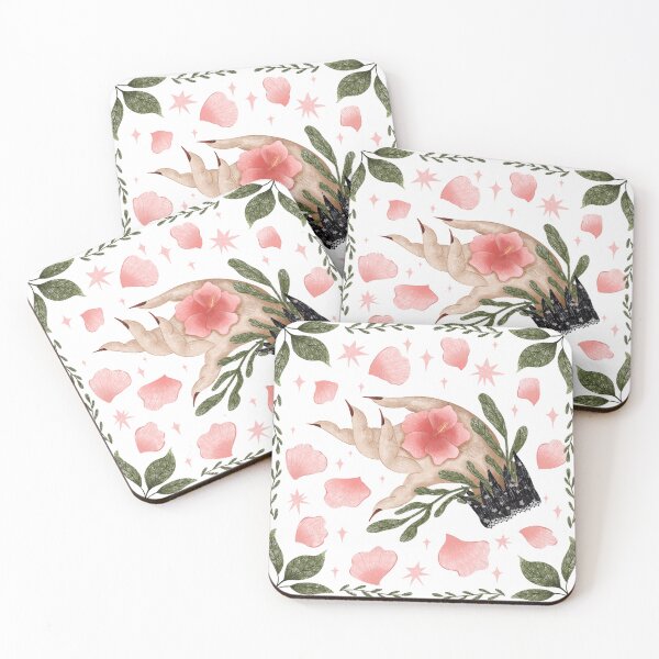 Item preview, Hand with hibiscus flower designed and sold by pinkyfish1010.