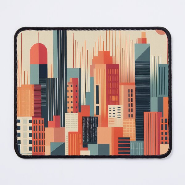 Item preview, A design of a pattern inspired by cityscapes, with abstract grid lines and blocks. designed and sold by HEMRO.