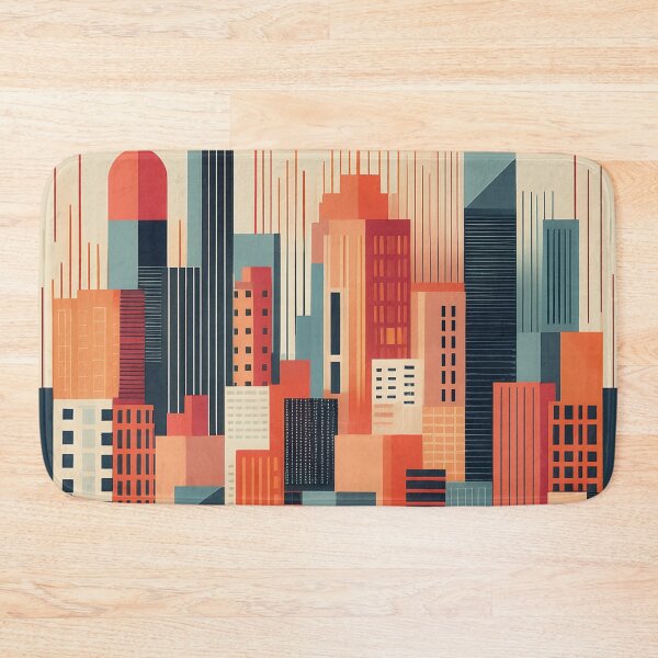 Item preview, A design of a pattern inspired by cityscapes, with abstract grid lines and blocks. designed and sold by HEMRO.
