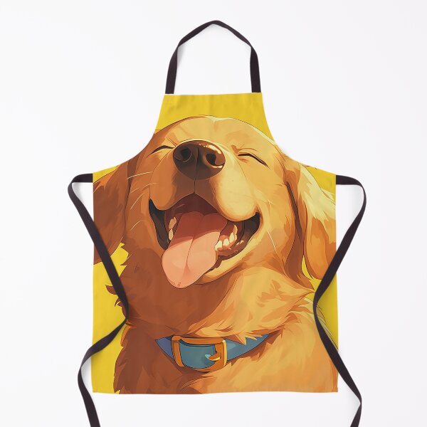 Item preview, Smiling Golden Retriever on Yellow Background designed and sold by Christian Weiss.