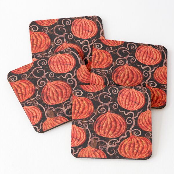 Item preview, Pumpkin Patch with Curly Stalks designed and sold by BinkyMcKee.