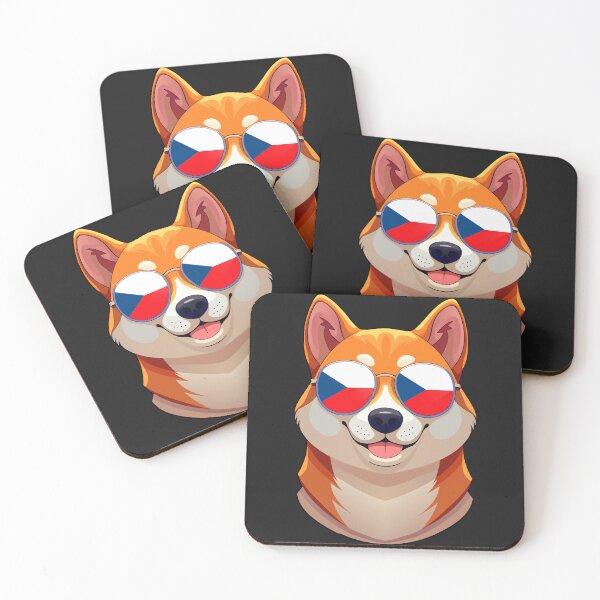 Item preview, Vintage Patriotic Shiba Inu Czech Flag designed and sold by DreamBrushy.