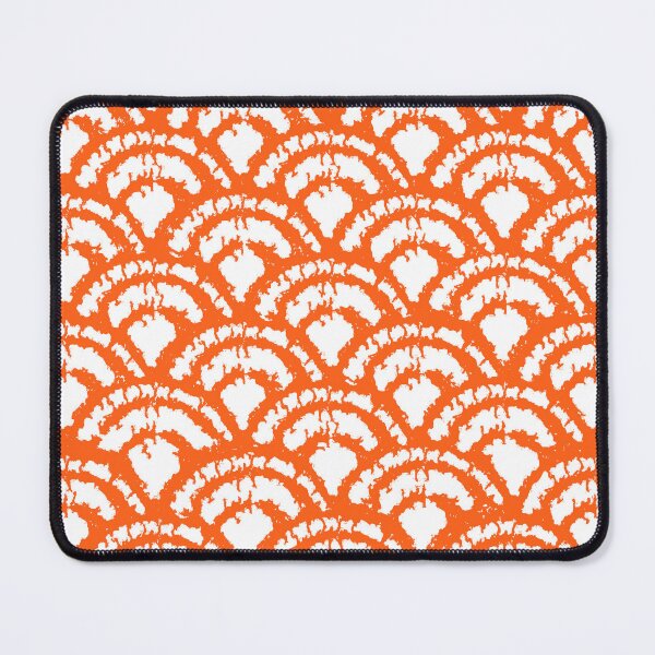 Item preview, Delicate waves white on coral designed and sold by LisaLeQuelenec.