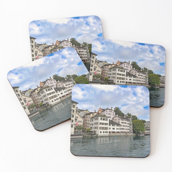 Item preview, Lindenhof and Limmet river cityscape, old town Zurich, Switzerland designed and sold by goceris.
