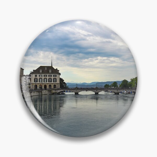 Item preview, Zurich view from the river area with the view of Grossmunster and Fraumunster church clock towers.  designed and sold by goceris.
