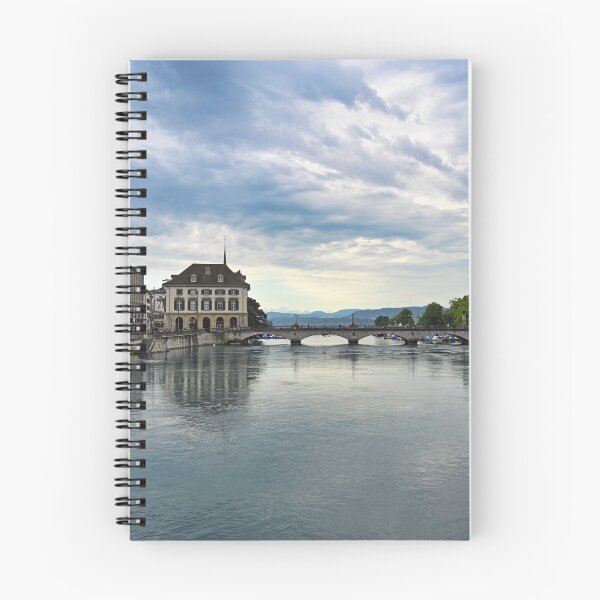 Item preview, Zurich view from the river area with the view of Grossmunster and Fraumunster church clock towers.  designed and sold by goceris.