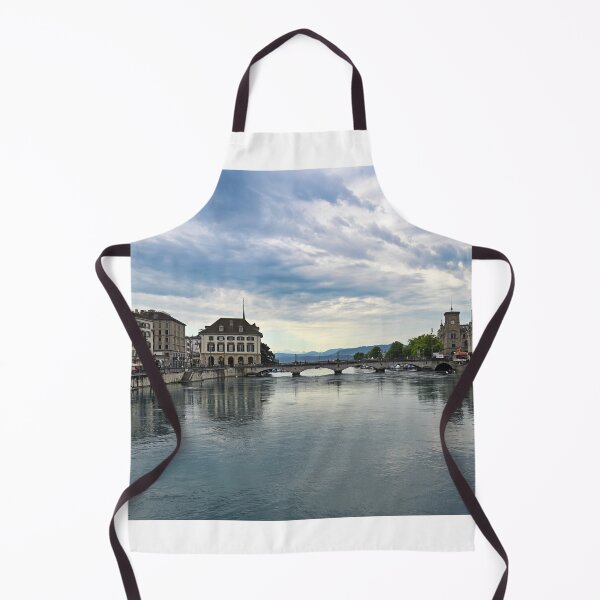 Item preview, Zurich view from the river area with the view of Grossmunster and Fraumunster church clock towers. designed and sold by goceris.
