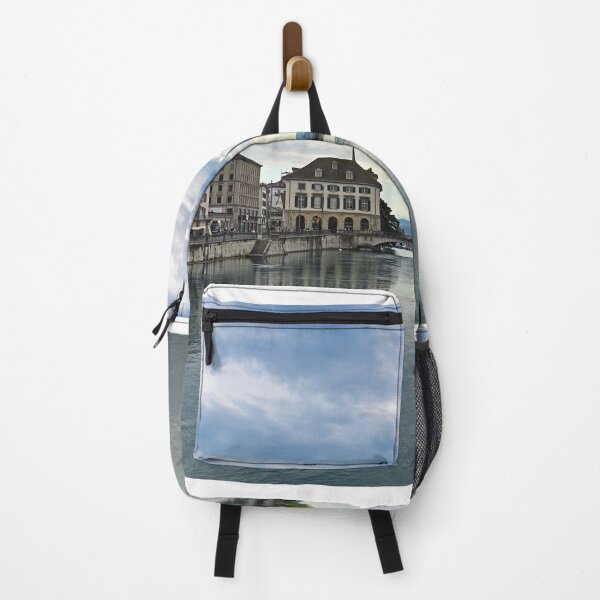 Item preview, Zurich view from the river area with the view of Grossmunster and Fraumunster church clock towers. designed and sold by goceris.