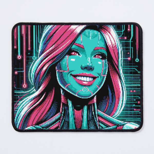 Item preview, Pixel Art Neon Cyber Girl Portrait #02 designed and sold by captainglondo.