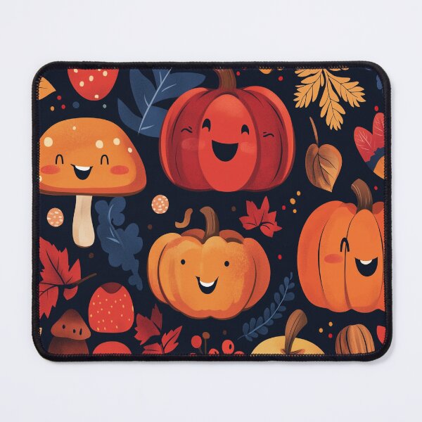 Item preview, Colourful Cute Kawaii Autumn Characters in vibrant colours designed and sold by BeatnikBuddha.