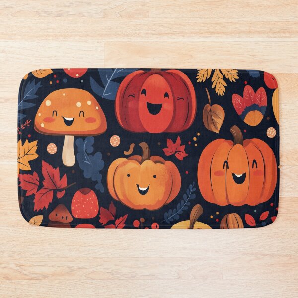 Item preview, Colourful Cute Kawaii Autumn Characters in vibrant colours designed and sold by BeatnikBuddha.