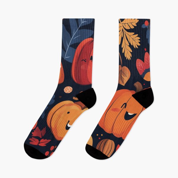 Item preview, Colourful Cute Kawaii Autumn Characters in vibrant colours designed and sold by BeatnikBuddha.